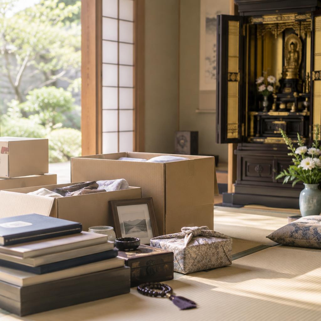 大切な想い出に、心を込めた整理を。遺品整理も仏壇処分も、プロが最後までお手伝いします。
