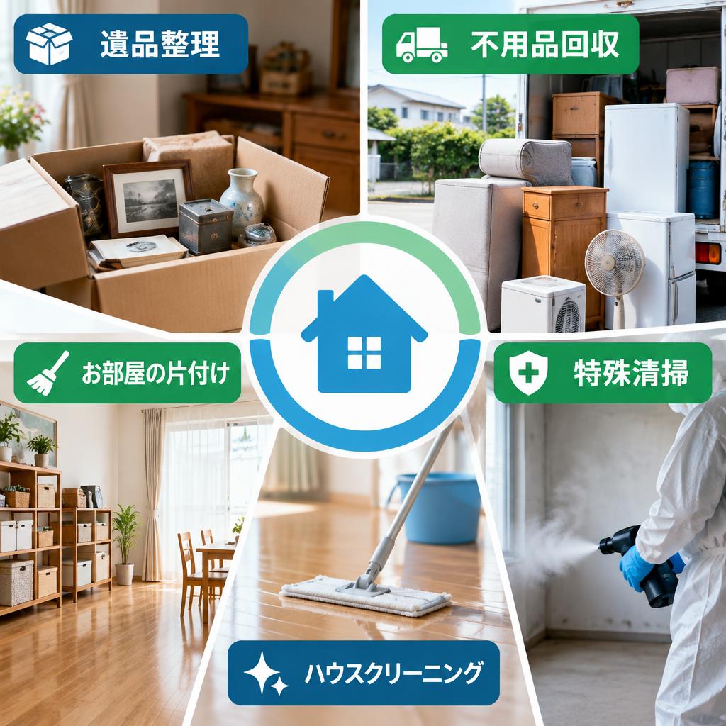 片付けから清掃まで、困りごとをまとめてサポート