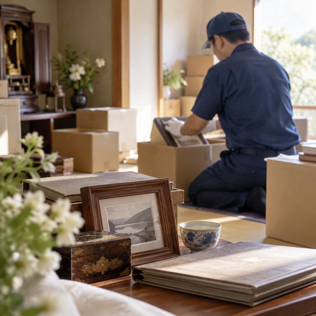 あなたの大切な思い出を、心を込めて整理します。遺品整理からその後の片付けまで、株式会社美助人が丁寧にサポート。